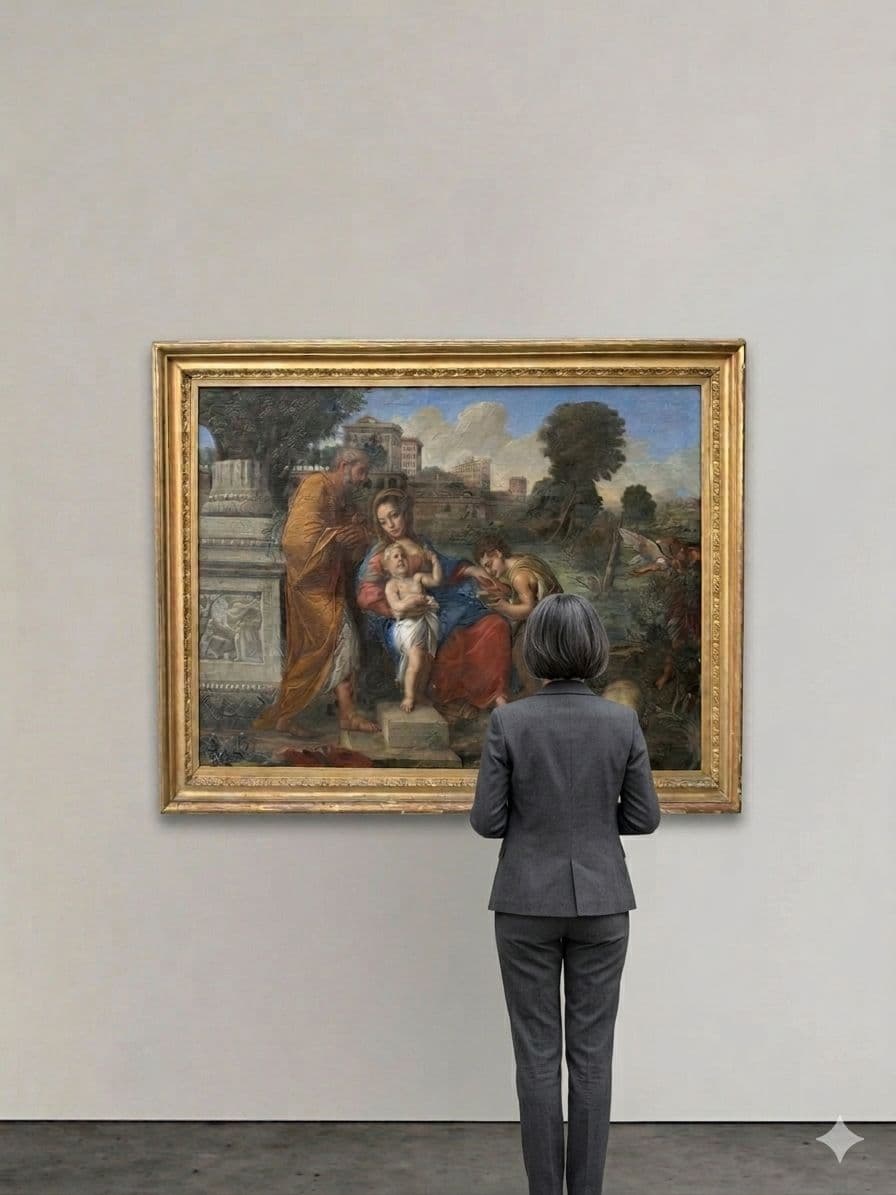 dipinto olio su tela XVIII secolo Italia