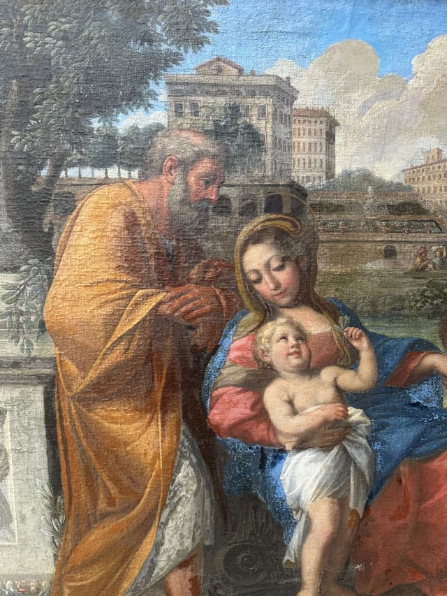 dipinto olio su tela XVIII secolo Italia