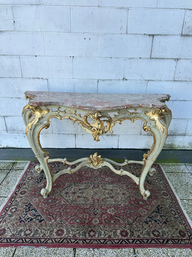 Lacquered Louis xv console table
