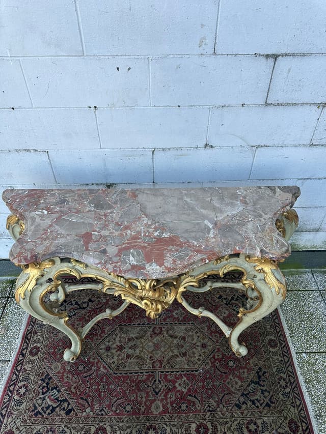 Lacquered Louis xv console table