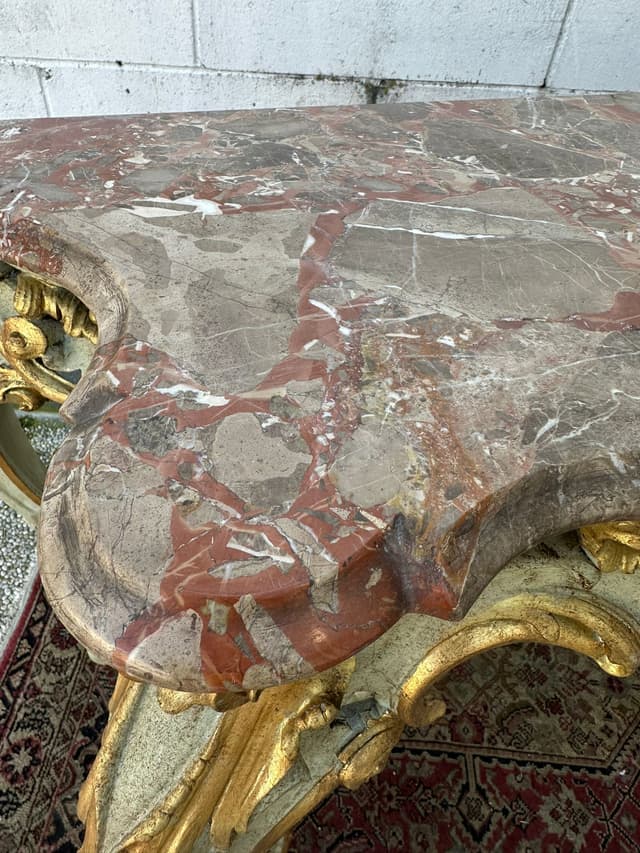 Lacquered Louis xv console table