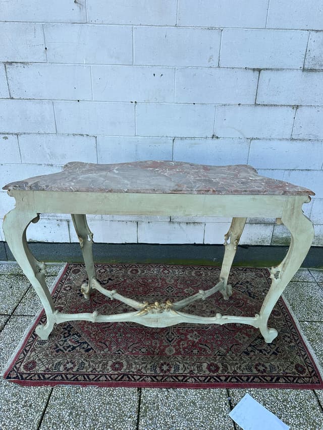 Lacquered Louis xv console table