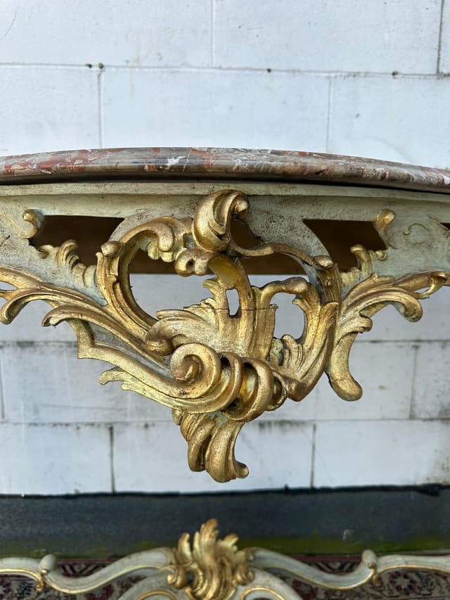 Lacquered Louis xv console table
