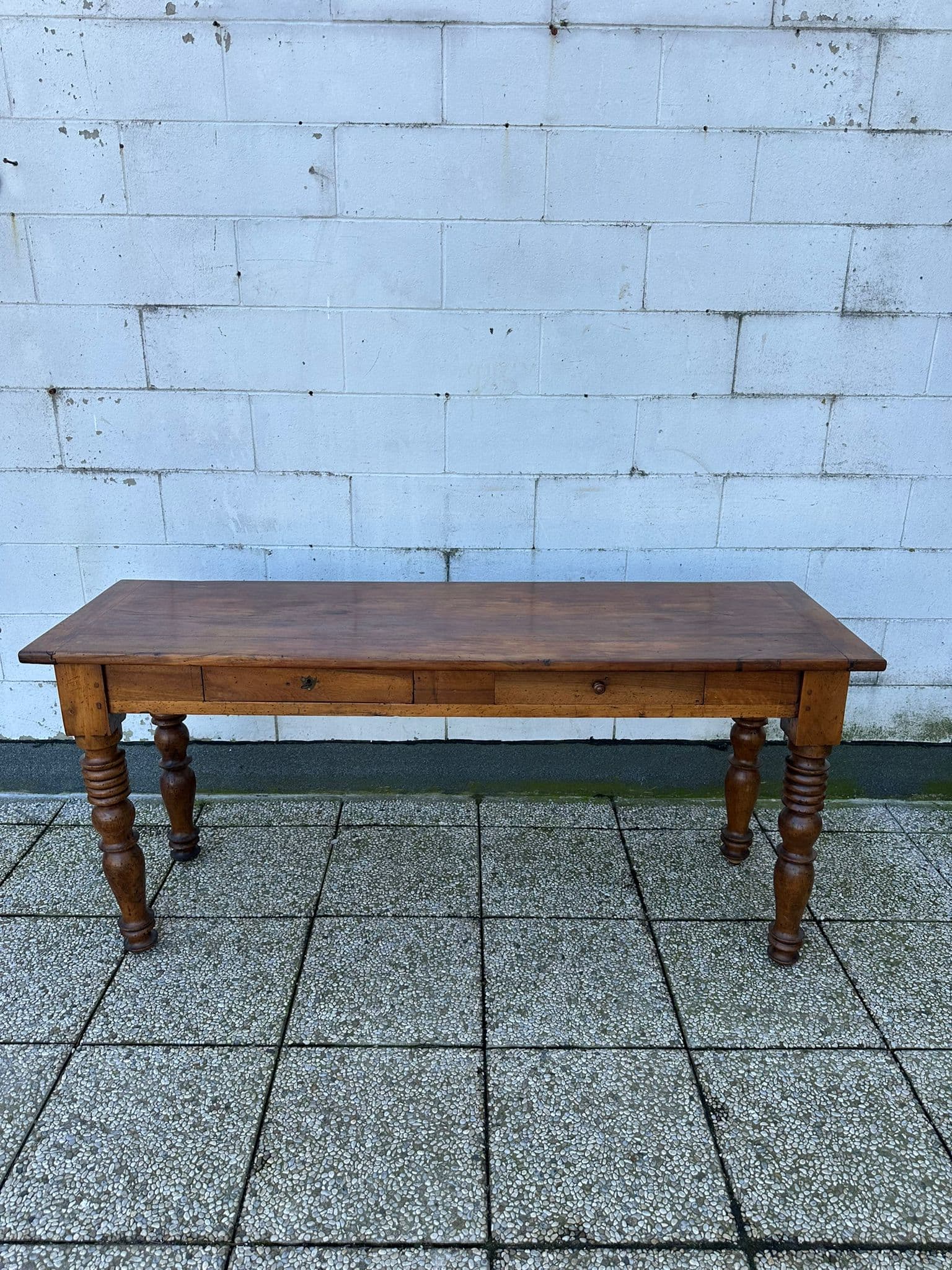 Tavolo piemontese noce massello primi' 800