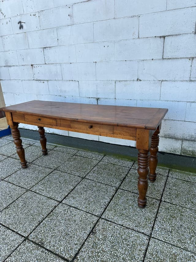 Tavolo piemontese noce massello primi' 800