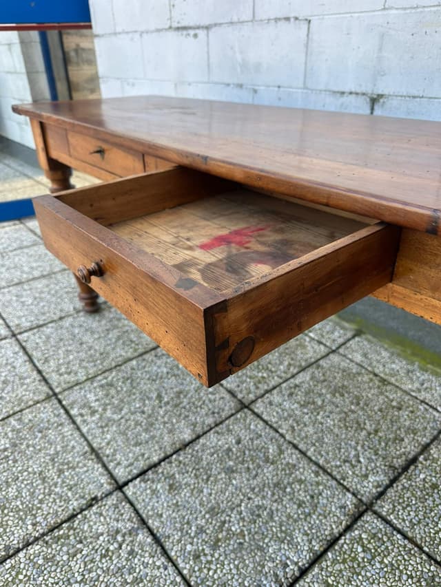 Tavolo piemontese noce massello primi' 800